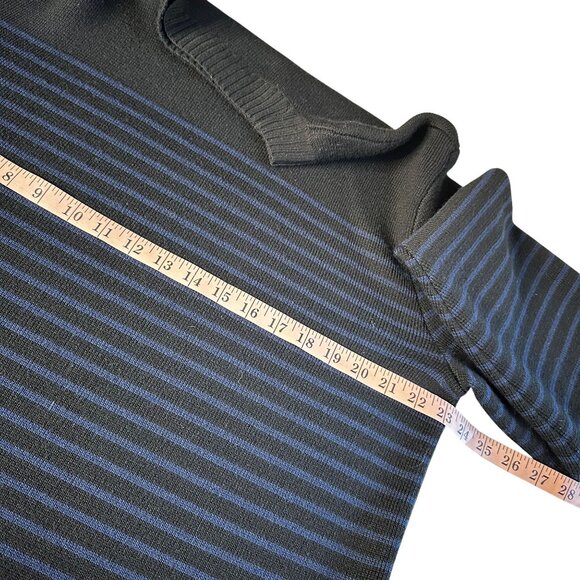 Everlane Blue Wool Blend Striped Crewneck Sweater Large - Picture 7 of 8